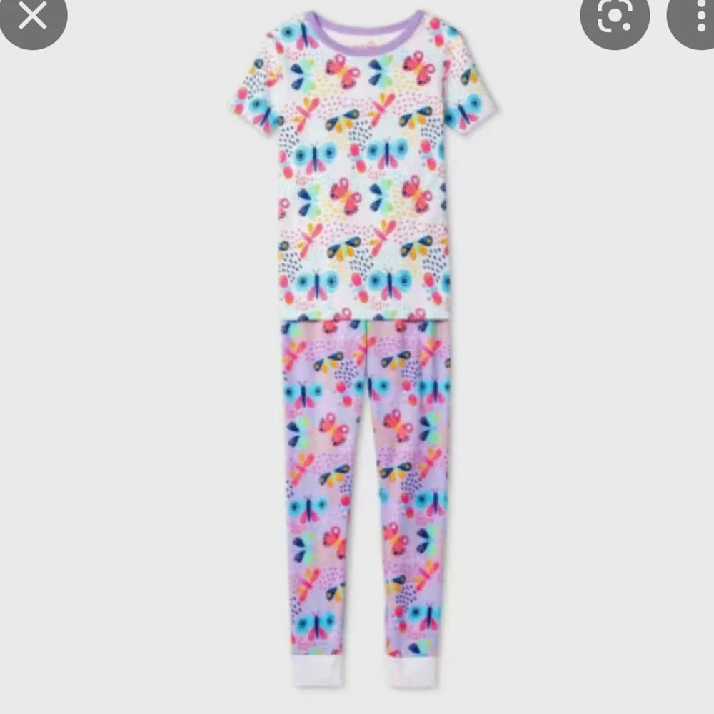 Cat & Jack Pajamas, Girls Butterfly Pajamas, Cat & Jack Butterfly Pajama Set